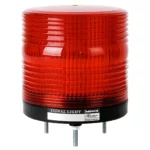 Baliza LED de 115mm Luz fija / intermitente + zumbador 80dB 24VCA/CD Rojo