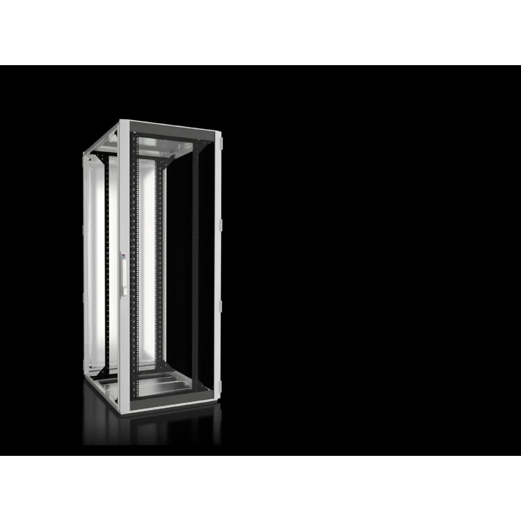 TS IT Armario de red con puerta transparente Chapa De Acero 2000Hx800Wx1000Dmm