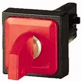 Q25S1R-RT Selector cuadrado 25X25mm con Llave 2pos 16mm Mantenido -I-0- Rojo
