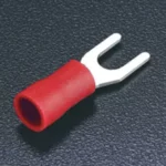 Terminal tipo espada/horquilla aislada 0.5-1.5mm² 22-16AWG M4 5/32″ 100pz Rojo