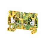 A2C 4 PE Clema para tierra 2 conexiones 4mm² 26-10AWG 800VCA Verde/Amarillo