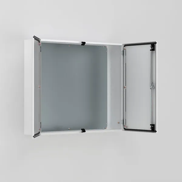 Gabinete mural de chapa de acero 2P 1000Hx1000Wx300Dmm RAL7035 IP66 NEMA 12