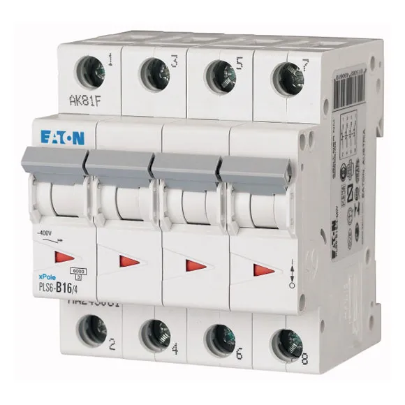 PLS6-C16/4-MW Xpole Interruptor termomagnético (ITM) 4P 16A 6kA Curva C