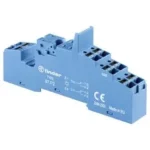 Zócalo azul con bornes de jaula para relé 46.52 push-in 8A 250V