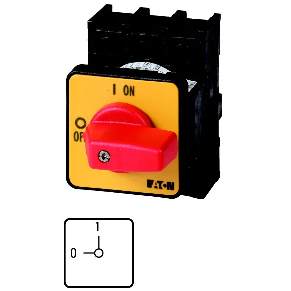 P1-32/E-RT Interruptor CAM ON-OFF paro emergencia M/roja 3P 32A p/empotrar IP65