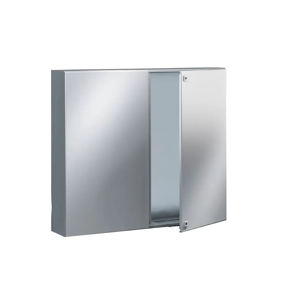 AE Gabinete mural de chapa de acero 2P 1000Hx1000Wx300Dmm RAL7035 IP55 NEMA 12