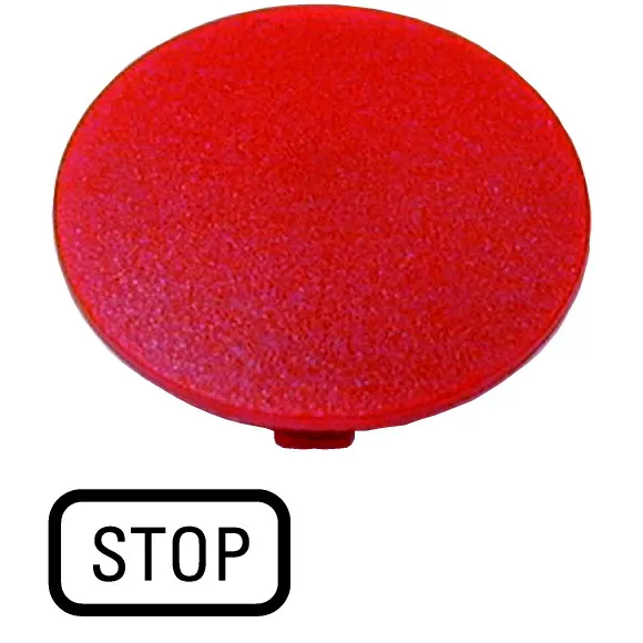 M22-XDP-R-GB0 RMQ-Titan Placa para Botón tipo Hongo color Rojo -STOP-