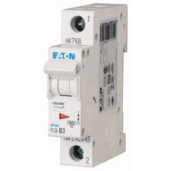 PLS6-C3-MW Xpole Interruptor termomagnético (ITM) 1P 3A 6kA Curva C ...