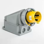 Clavija mural 63A 2P+T 120VCA 4h Amarillo IP66-IP67