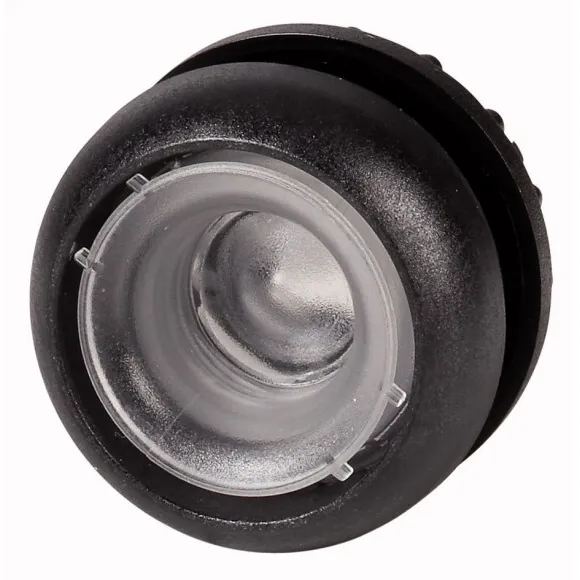M22S-DRL-X Botón pulsador sin placa Plano iluminado Bisel negro 22mm Mantenido