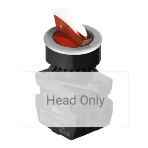 S3SFN-L1R Selector de palanca corta iluminado 2 posiciones 30mm momentáneo rojo