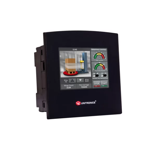 PLC+HMI 3.5” LCD TFT 320x240px 12DI (1xHSC), 2AI, 2DI/PT100/TC 8DO (5xPWM), 2AI