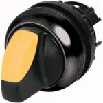 M22S-WRLK-Y Selector T/Palanca iluminado 2 pos B/negro 22mm Mantenido Amarillo