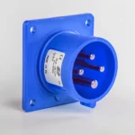 Clavija empotrar recta 32A 3P+T 230VCA 9h Azul IP44