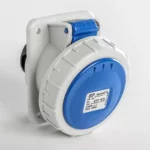 Base empotrar inclinada 16A 3P+T 230VCA 9h Azul IP66-IP67