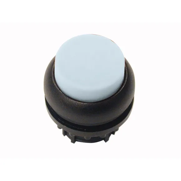 M22S-DLH-W Botón pulsador iluminado Saliente B/negro 22mm Momentáneo Blanco