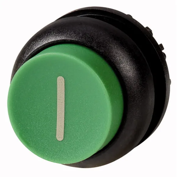 M22S-DRH-G-X1 RMQ-Titan Botón pulsador Saliente B/negro 22mm Mantenido -I- Verde