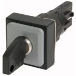 Q25S1 Selector cuadrado 25X25mm con Llave 2pos 16mm Momentáneo -0- Negro