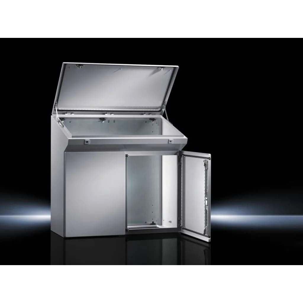 TP Pupitre compacto de chapa de acero 973Hx1000Wx500Dmm 2 Puertas IP55 RAL7035
