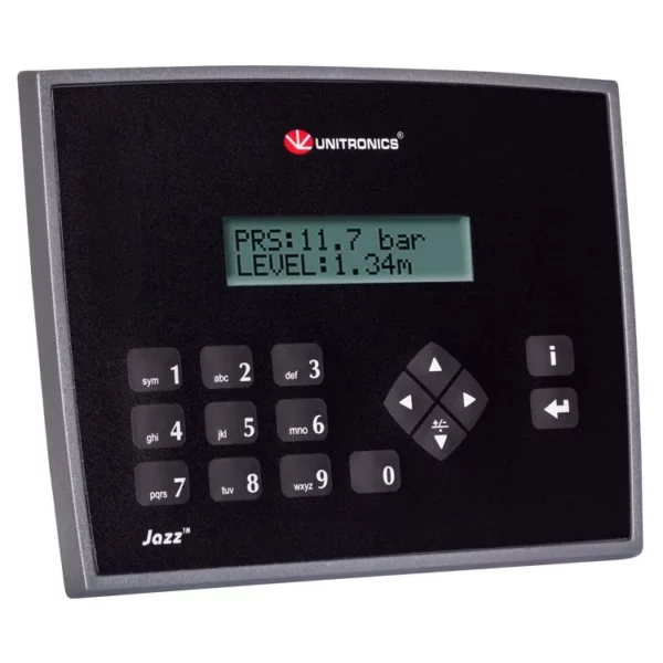 PLC+HMI textual 2 lineasx 16 caracteres+Teclado 6DI (2xHSC) 4DO (PNP)