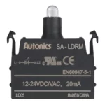 SA-LDRM Block LED modular 12-24VCA/CD para botonería 22/30mm rojo