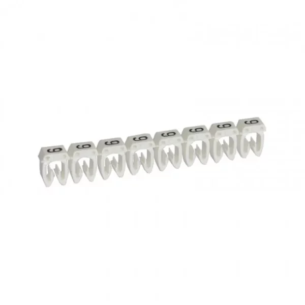 CAB 3 Identificador de cable 1.5-2.5mm² 16-14AWG Color blanco Numero 9