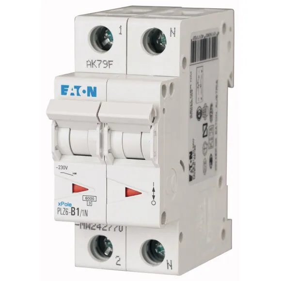 PLZ6-C1/1N-MW Xpole Interruptor termomagnético (ITM) 1P+N 1A 6kA Curva C