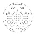 SAI-M23-BE-L-4/4 Inserto hembra M23 4P+4P Plástico Conexión crimpada