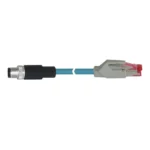 CIR-5-VG Cable de comunicación M12 macho 8 pines recto / RJ45 5mt