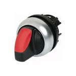 M22-WLK3-R Selector T/Palanca iluminado 3 pos B/plata 22mm Momentáneo Rojo
