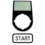 M22-ST-XGB1 RMQ-Titan Portaetiqueta Negro con etiqueta START