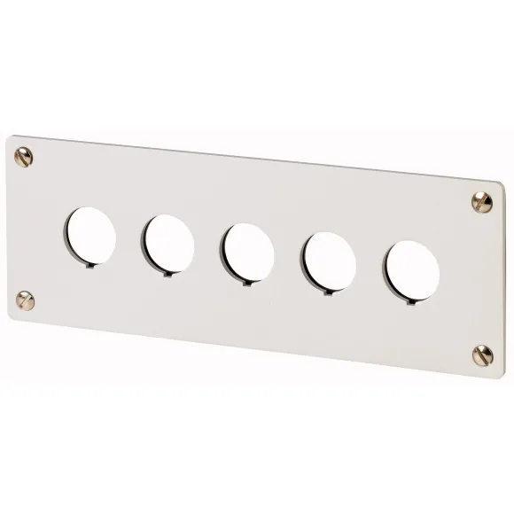 M22-E5 Placa empotrable de aluminio 5 orificio 204HX72Wmm color Gris