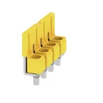 WQV 6/4 Puente atornillable amarillo de 4 polos para WDU de 6 mm²
