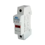 Portafusible unipolar 10x38mm 32A 690VAC 100kA Montaje riel DIN