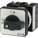 T0-2-1/E Interruptor CAM ON-OFF Manija negra 3P 20A para empotrar IP65