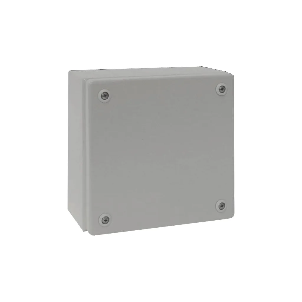 KL Caja de bornes de chapa de acero 200Hx200Wx120Dmm IP66 RAL7035 Sin placa.Mont