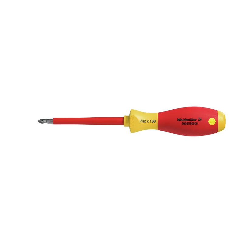 SDIK PH0 Destornillador cruz Phillips con aislamiento VDE Caña 60Lx3.0Dmm Tam 0