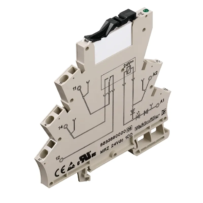 MRZ 24VDC 1CO Interfaz relé RSS + Base 6.1mm 24VCD 1CO 1NA1NC AgSnO 6A 250V