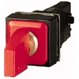 Q18S3-RT Selector cuadrado 18X18mm con Llave 3pos 16mm Momentáneo -0- Rojo