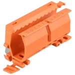 Adaptador de fijacion para conector 222 montaje riel DIN-35 color naranja