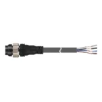 CIDH4-5P Cable oil resistant con conector macho recto DC M12 4P 4 hilos 5mt