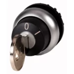 M22-WS-MS* Selector con Llave MS2-MS20 2 posiciones B/plata 22mm Momentáneo