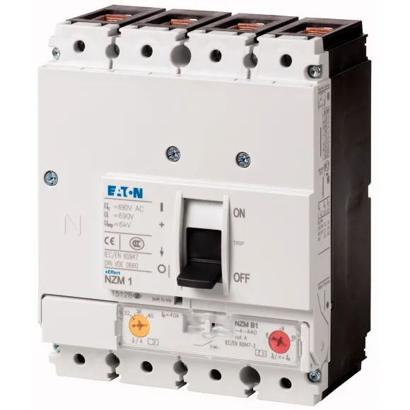 NZMB1-4-A25 ITM tetrapolar caja moldeada 25A 690V 25kA IP20 Tamaño 1
