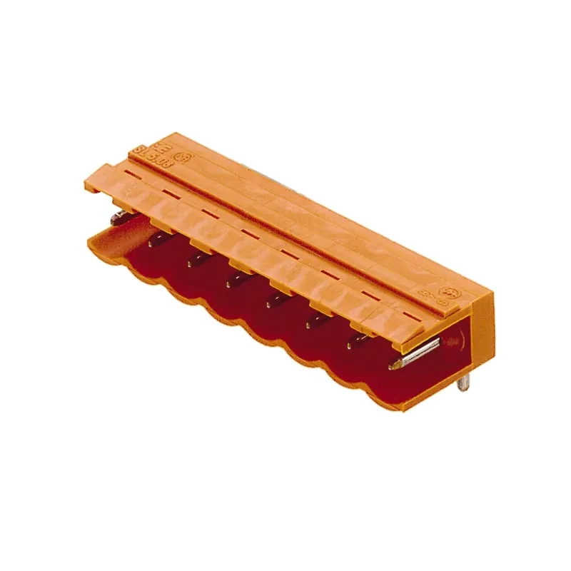 SL 5.00/02/90 3.2SN OR BX Conector macho abierto lat 2P Paso 5mm 90° Naranja