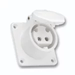 Base empotrar recta CD 16A 3P 24VCD 10h Blanco IP44