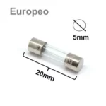 Fusible tipo europeo 5x20mm accionamiento rápido 7A 250V Marca DIFUS