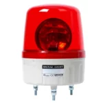Baliza de 135mm con reflector tipo giratorio 24VCD Rojo