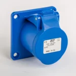 Base empotrar recta 16A 3P+T 230VCA 9h Azul IP44