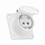 Base empotrar recta CD 32A 3P 24VCD 10h Blanco IP44