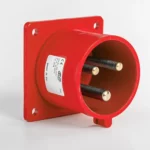 Clavija empotrar recta 32A 2P+T 400VCA 9h Rojo IP44